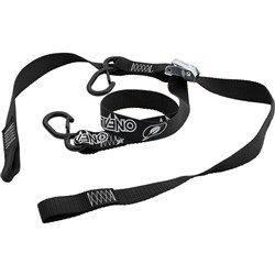 ONEAL DELUXE RATCHET TIE DOWNS 1 1/2 INCH W/ SOFT LOOP & SECURE HOOK BLK/BLK (CTN12) (WAS 3073104)