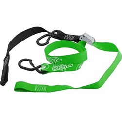 ONEAL DLX TIEDOWNS 1 1/2 IN W/SOFT LOOP & SECURE HOOK BLK/GRN (CTN10) (WAS 3073210)