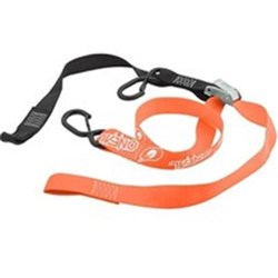 ONEAL DLX TIEDOWNS 1 1/2 IN W/SOFT LOOP & SECURE HOOK BLK/ORG (CTN10) (WAS 3073240)