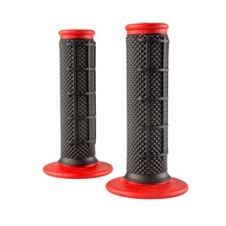 ONEAL MX PRO GRIPS HALF WAFFLE DUAL COMP - HAND GUARD READY - OPEN END - BLK/RED (WAS 7160303)