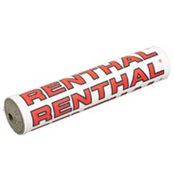 RENTHAL SX BAR PAD VINTAGE 10 INCH 240mm WHT/BLK/RED - GRY FOAM (P351)