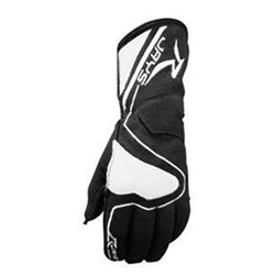RJAYS PODIUM KART GLOVES ADULT BLACK/WHITE (SM) [ONC01]