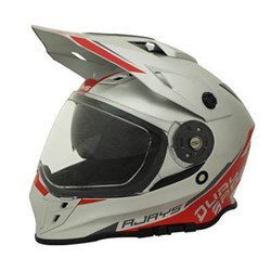 RJAYS DAKAR II HELM GLOSS SIL/RED (SM)  [ONC01] #