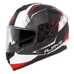 RJAYS DOMINATOR II HELM STRIKE MATT WHT/RED (XL) [ONC01]
