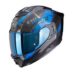 SCORPION EXO EXO-1500 CARBON AIR PLATTED - BLACK/BLUE (INC L/BLU MIR VIS) (XL)