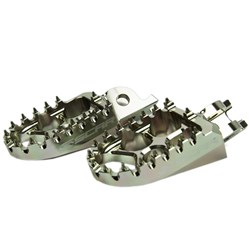 SCAR EVO FOOTPEGS HONDA CR-CRF-CRFX 02-22 / KAWASAKI KXF250-450 06-22 (57MM WIDE) SIL