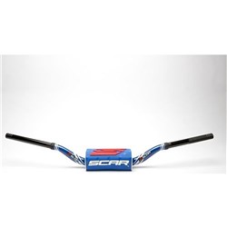 SCAR O2 H/BAR COLOR O28,6 (1 1/8") MCGRATH/SHORT STYLE KTM BAR BLU / PAD BLUE