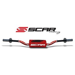 SCAR O2 H/BAR COLOR O28,6 (1 1/8") MCGRATH/SHORT STYLE KTM BAR RED / PAD RED