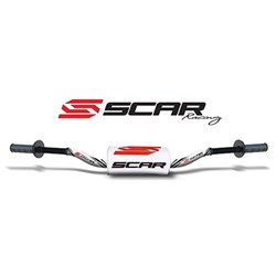 SCAR O2 H/BAR COLOR O28,6 (1 1/8") MCGRATH/SHORT STYLE KTM BAR WHT / PAD WHT