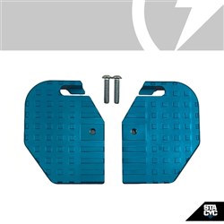 STACYC ACC - EXTENDED FOOTREST - CYAN ANODIZED (12e|16e)