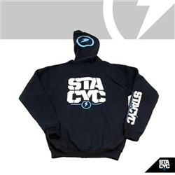 STACYC APPAREL - HOODIE PULLOVER STACKED LOGO - ADULT | XXL | BLACK (Hoodies)