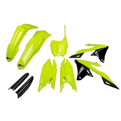 /UFO SUZUKI RMZ250 19-25/RMZ450 18-25 FULL PLASTICS KIT (FLUO YEL) (WAS SUKIT418EDFLU) [ONC01] #