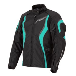 RJAYS ATHENA JKT BLK/AQUA LADIES (8) [ONC01]