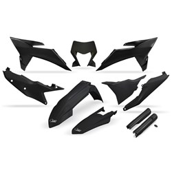 UFO KTM FULL PLASTICS KIT SX125/250/450 03 BLK