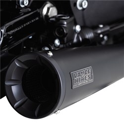 /V&H 2-1 UPSWEEP PCX STAINLESS BLACK SOFTAIL 18-22 ( FITS FXFB/FXBB/FLSL/FLDE/FXLR) (WAS V47623)