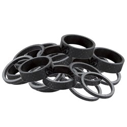 X-TECH HEADSET SPACER CARBON BLACK 1 INCH x 20mm (5 PACK) (2E) #