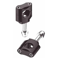 X-TECH MXC-1 BAR MOUNTS 22.2MM (7/8) W/SPACER SILVER - HEIGHT 40-47MM