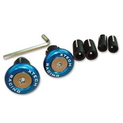X-TECH MX BAR END CAPS SILVER