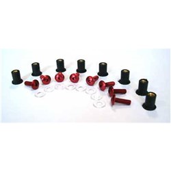 X-TECH SCREEN SCREWS RED SET/8