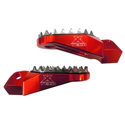 X-TECH COMP F/PEGS HON CR125-250 02 UP/CRF250R 04 UP/CRF450R 02 UP/CRF250-450X 02-15 RED