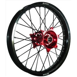 XTECH KTM/HUSQ/GAS GAS 2.15x19 REAR BLK RIM/RED HUB/SLV SPK #