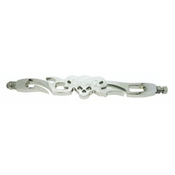 #ZODIAC SHIFTROD SKULL (C)  10-1/4 IN BILLET CHR
