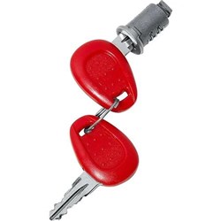 GIVI SINGLE LOCK KEYLOCK SET (RED) - BARREL AND KEYS (2)