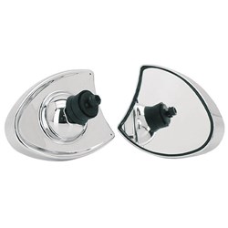 #ZODIAC MIRROR SET W/LED  FAIRING FLHT 96 ON  CHR