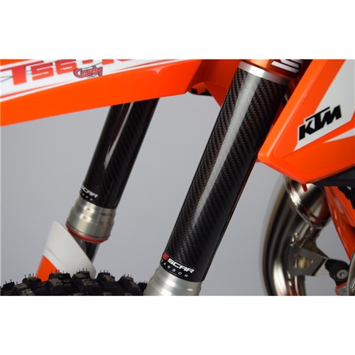 MCAS | SCAR CARBON FORK WRAPS (LOWER) Suitable For 85SX