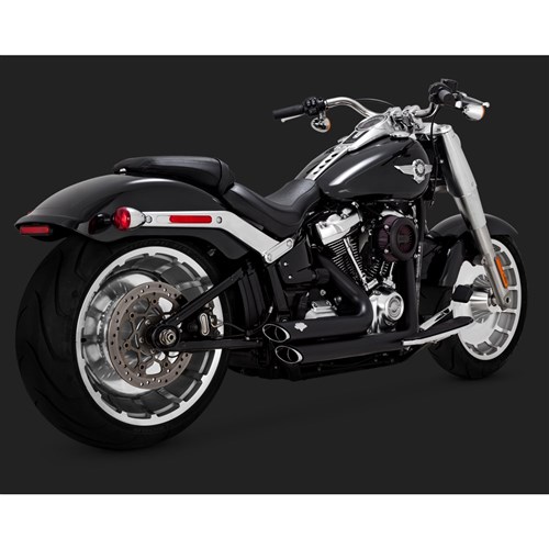 V H SHORTSHOTS STAGGERED BLACK SOFTAIL 18 22 FITS FATBOY BREAKOUT FXDR WILL BECOME V47335 Exhaust Cassons Cassons