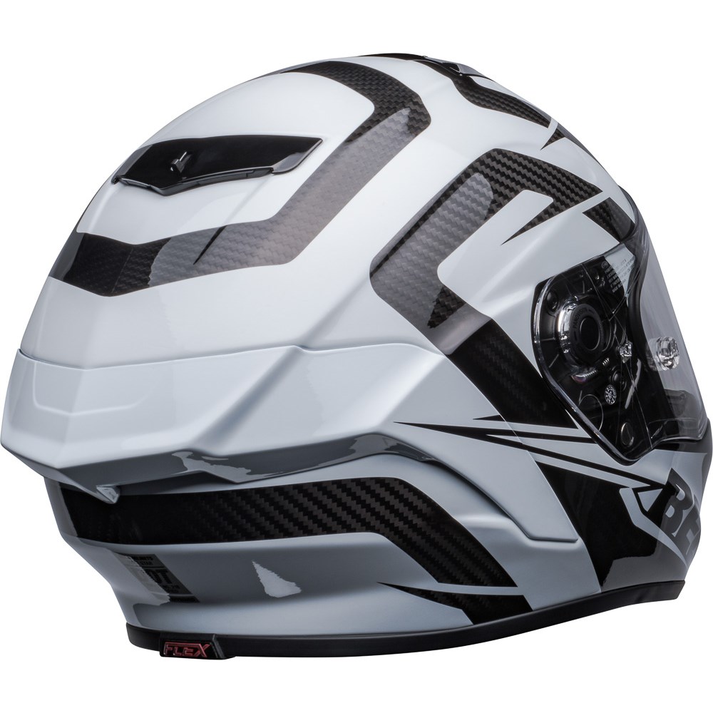 BELL RACESTAR DLX LABYRINTH - WHITE/BLACK - Road - Full Face - Cassons ...